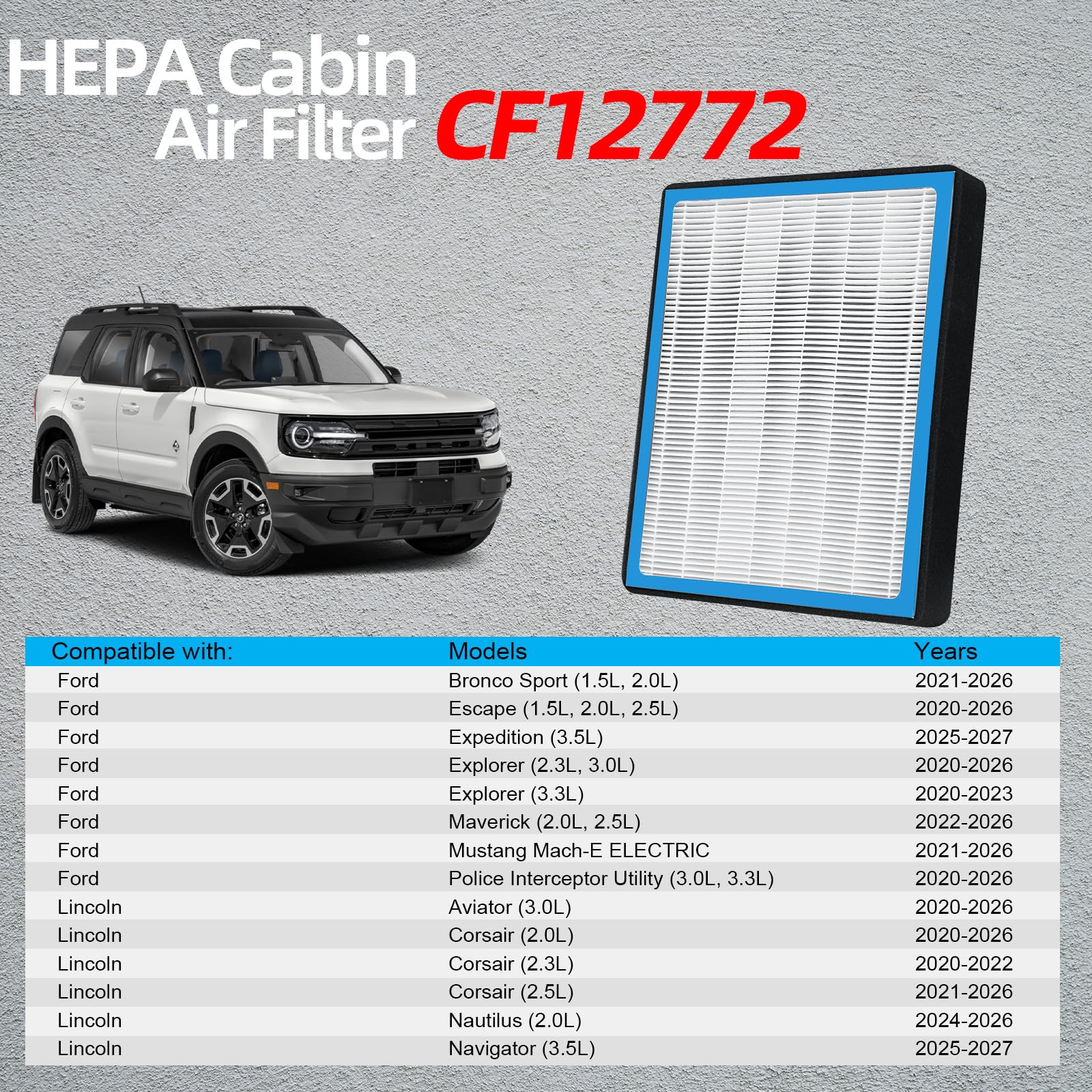 Amazon.com: CF12772 Cabin Air Filter with Activated Carbon